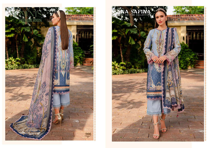 Sana Safina Vol 2 Cotton Digital Karachi Print Partywear Salwar Suit