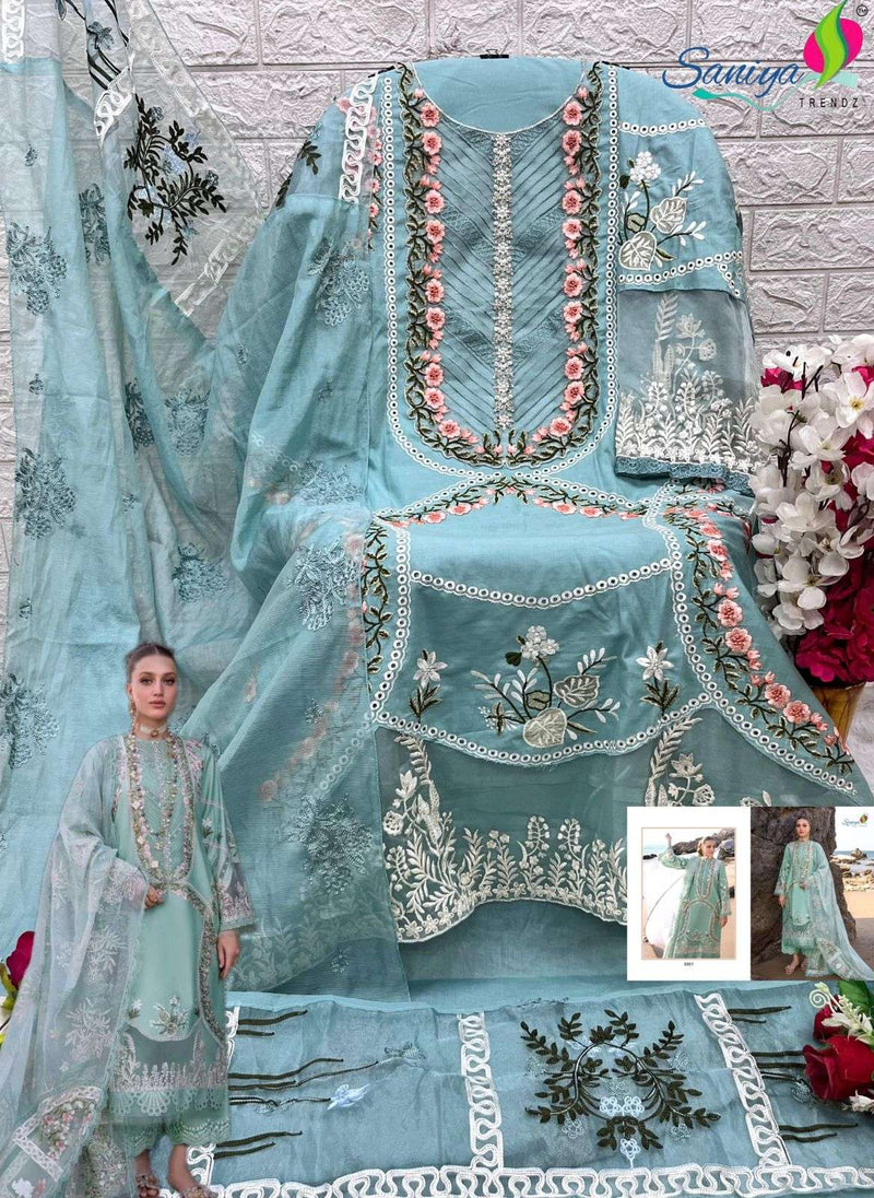 Saniya Trendz Saira Sakira Vol 5 Cotton Embrodery Designer Partywear  Salwar Suit