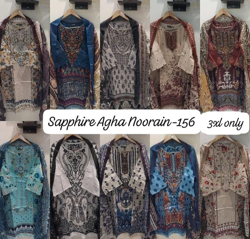 Sapphire Agha Noorain N 156 Pure Lawn Printed Fancy Pret Kurti