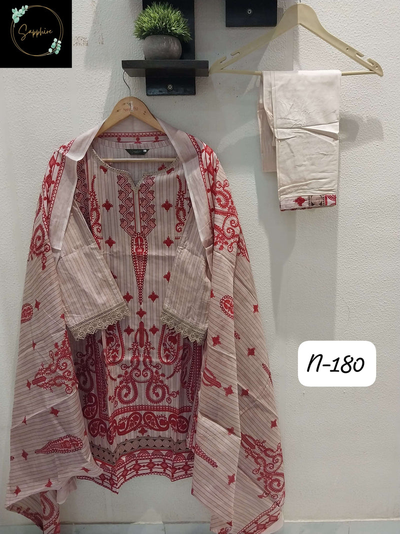 Sapphire Agha Noorain N 180 Pure Lawn Printed Fancy Pret Kurti