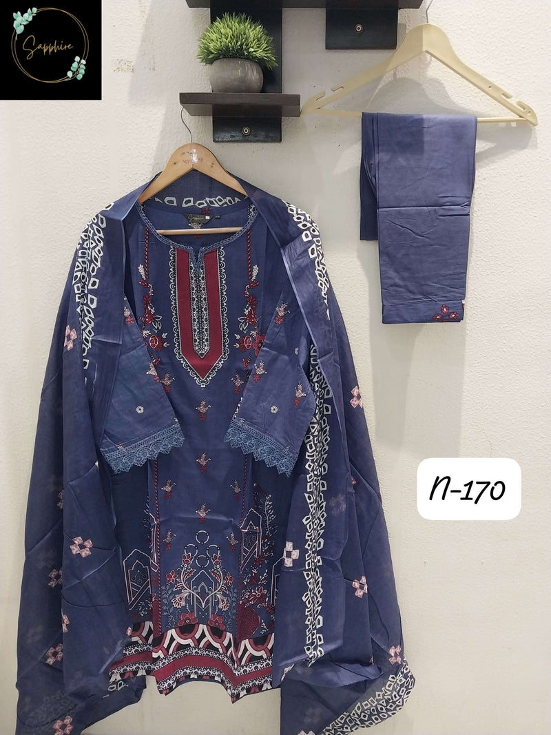 Sapphire Agha Noorain N 180 Pure Lawn Printed Fancy Pret Kurti