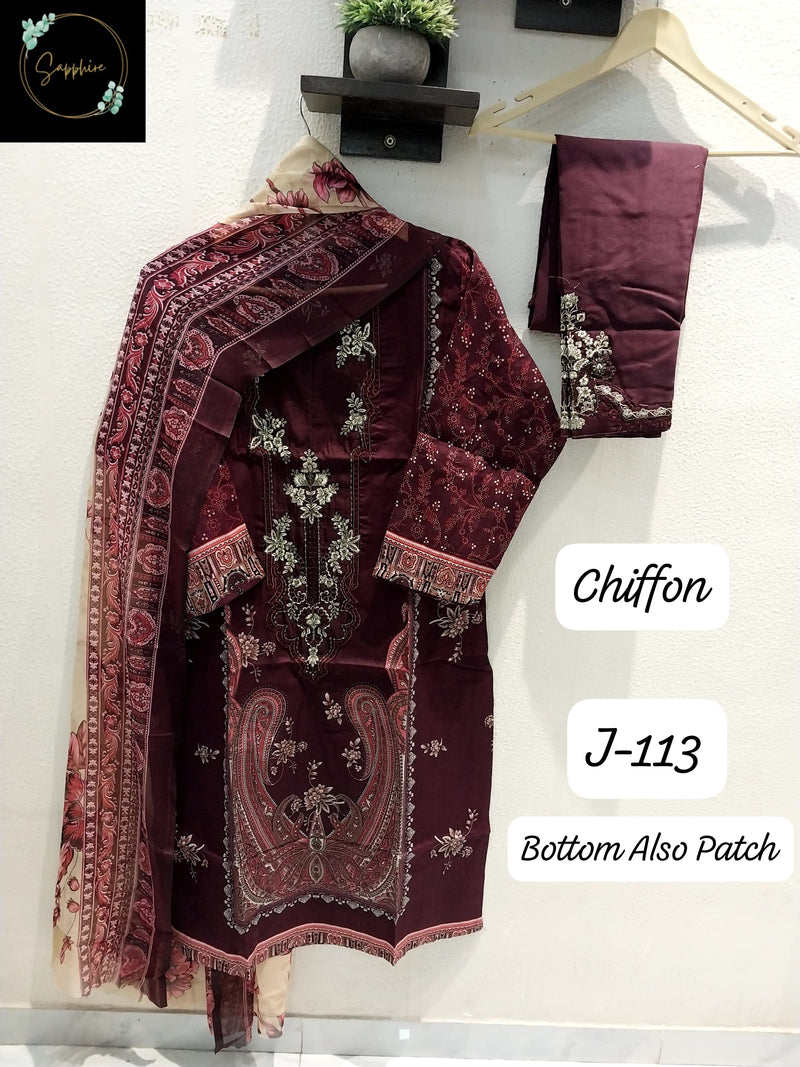 Sapphire Jazmin 113 Lawn Embroidered Fancy Designer Pret Kurti