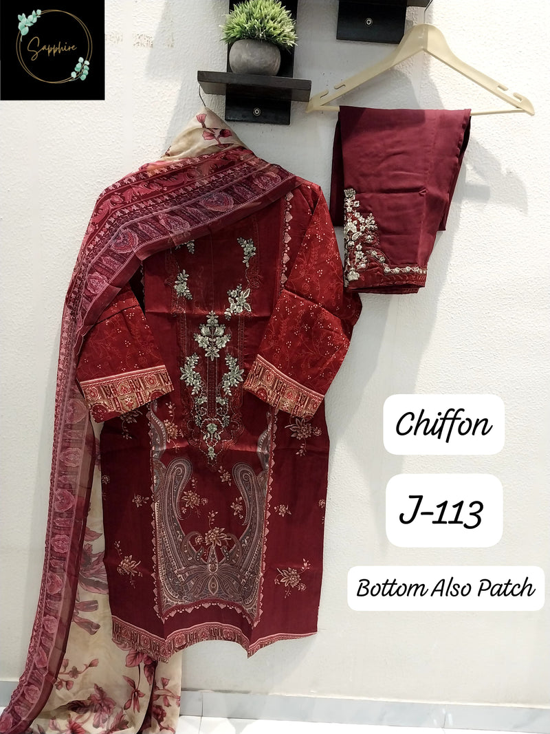Sapphire Jazmin 113 Lawn Embroidered Fancy Designer Pret Kurti