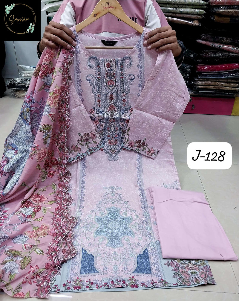 Sapphire Jazmin Vol 128 Lawn Cotton Embroidered Ready To Wear Pret Kurti
