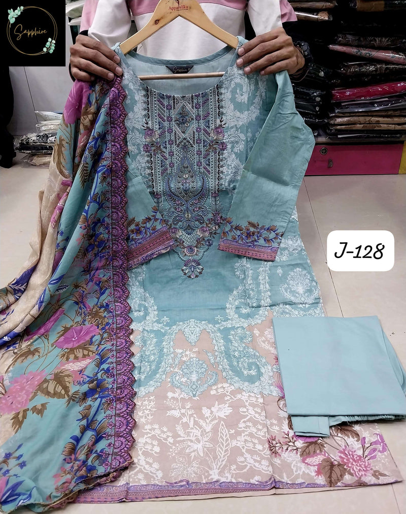 Sapphire Jazmin Vol 128 Lawn Cotton Embroidered Ready To Wear Pret Kurti