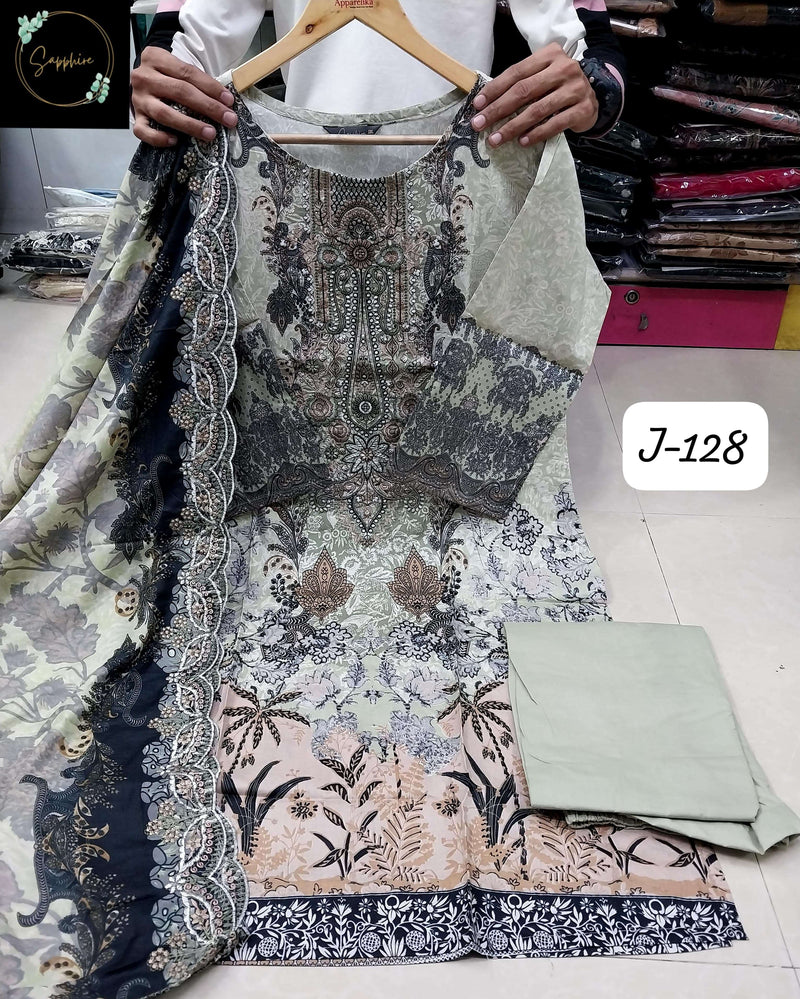 Sapphire Jazmin Vol 128 Lawn Cotton Embroidered Ready To Wear Pret Kurti