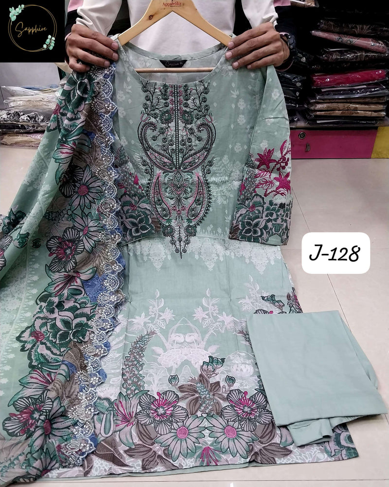 Sapphire Jazmin Vol 128 Lawn Cotton Embroidered Ready To Wear Pret Kurti