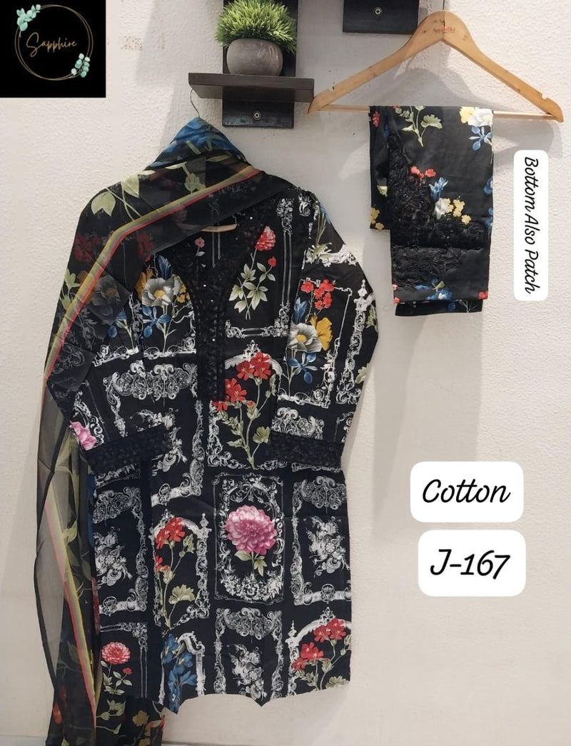 Sapphire Jazmin Vol 167 Lawn Cotton Embroidered Work Pakistani Pret Kurti