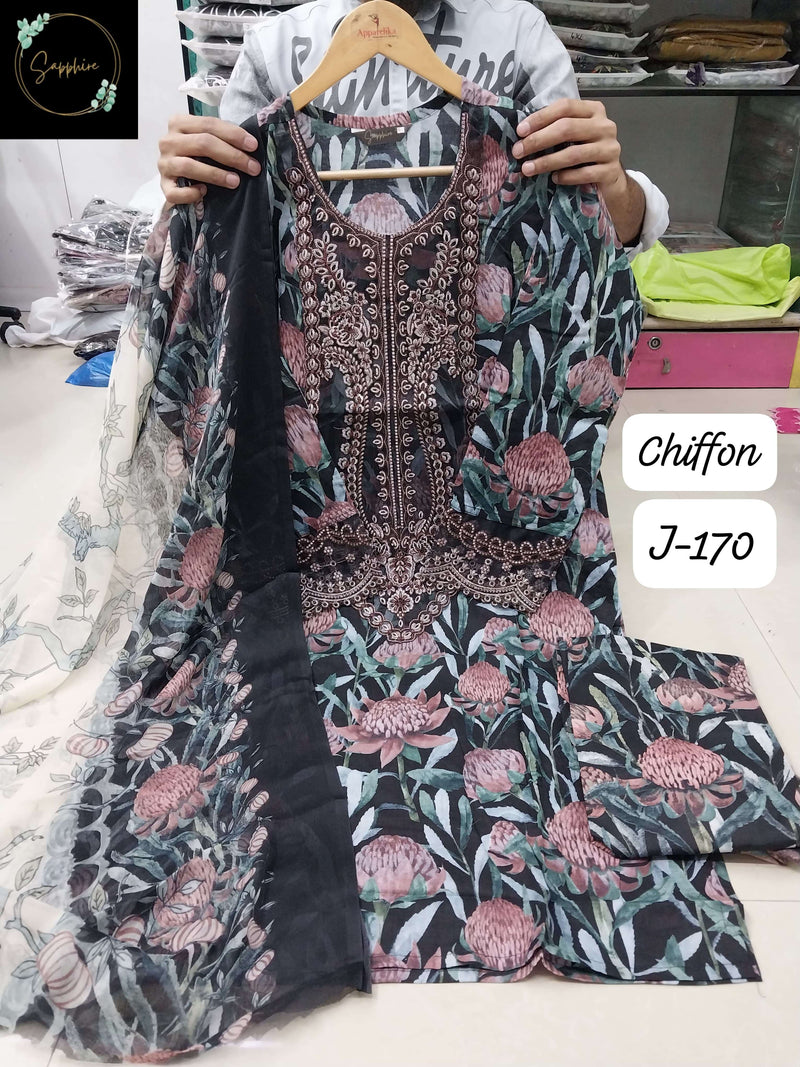 Sapphire Jazmin Vol 170 Lawn Cotton Embroidered Pakistani Pret Kurti