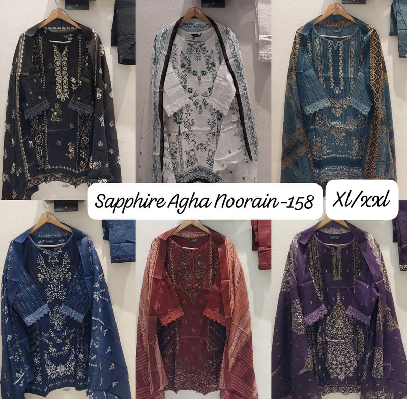 Sapphire Agha Noorain N 158 Pure Lawn Printed Fancy Pret Kurti