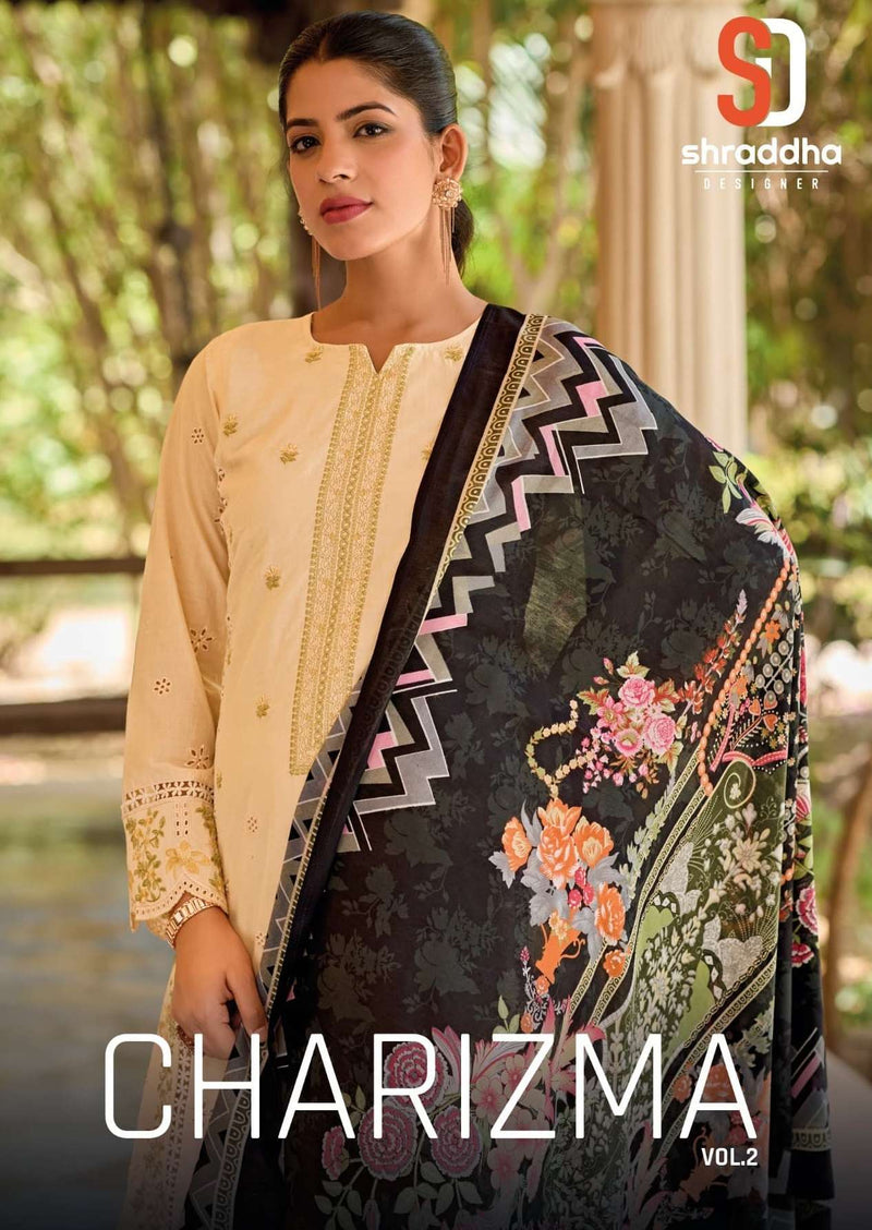 Saraddha Designer Charizma Vol 2 Cotton Embroidered Chikan Work Fancy Designer Salwar Suit