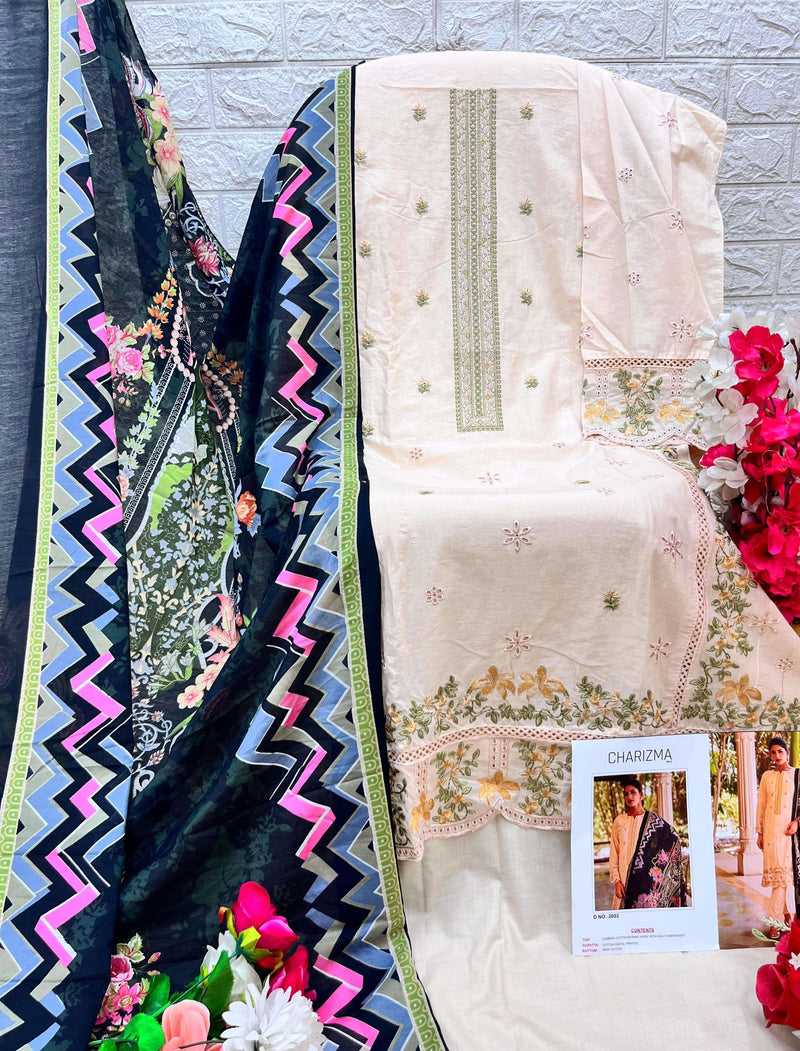 Saraddha Designer Charizma Vol 2 Cotton Embroidered Chikan Work Fancy Designer Salwar Suit