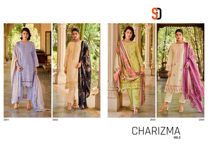 Saraddha Designer Charizma Vol 2 Cotton Embroidered Chikan Work Fancy Designer Salwar Suit