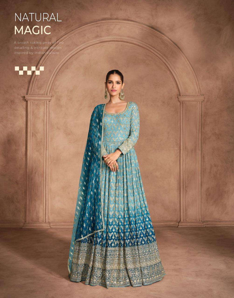 Sayuri Designer Aditi Real Georgette Embroidered Work Designer Suit