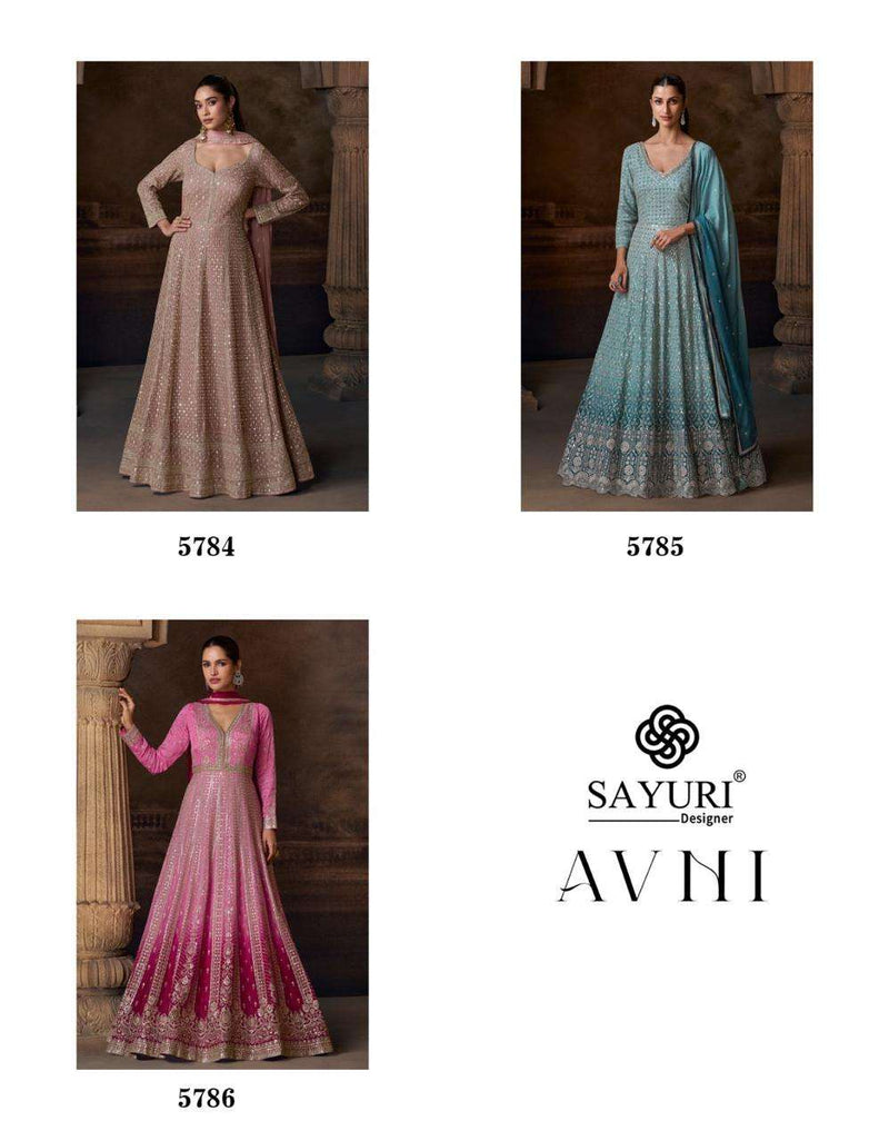 Sayuri Designer Avni Premium Silk Stylish Designer Wear Gown Collection