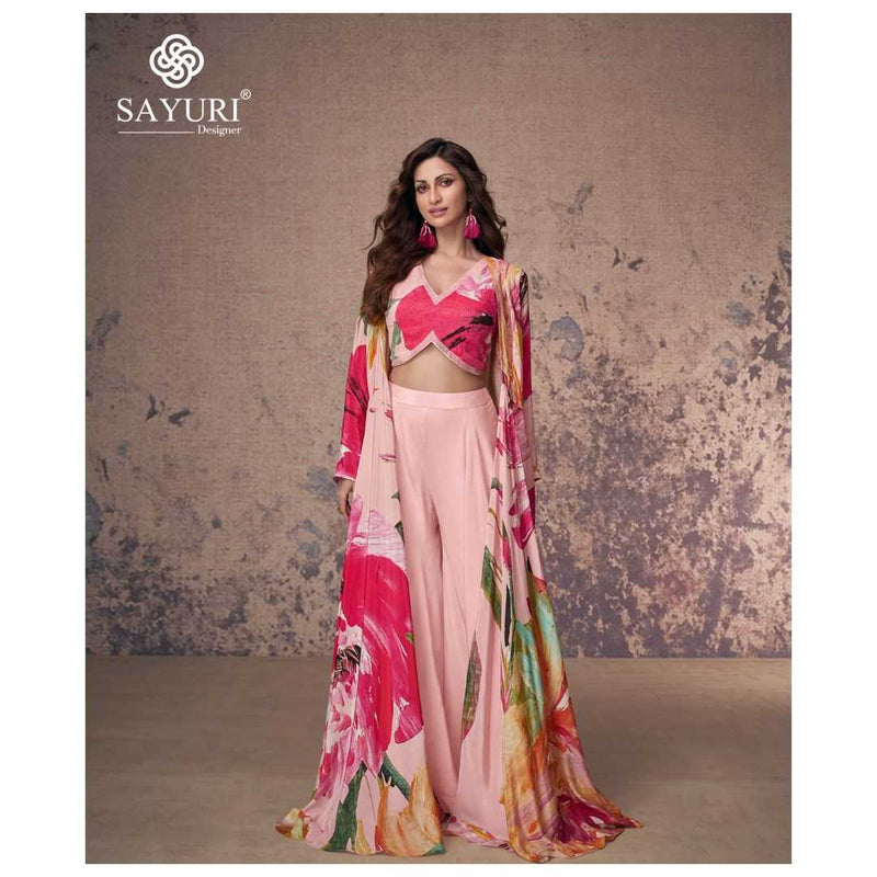 Sayuri Designer Masakali French Crep Silk Party Wear Western Type Dress