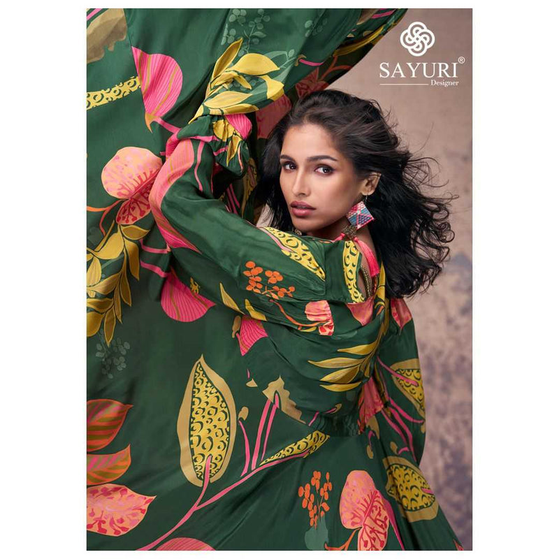 Sayuri Designer Masakali French Crep Silk Party Wear Western Type Dress