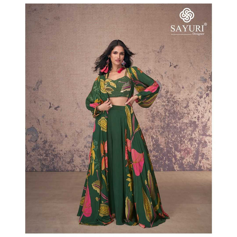 Sayuri Designer Masakali French Crep Silk Party Wear Western Type Dress