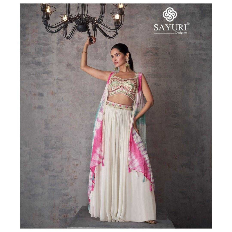 Sayuri Kashvi Real Georgette Fancy Partywear Stylish Kurti Collection