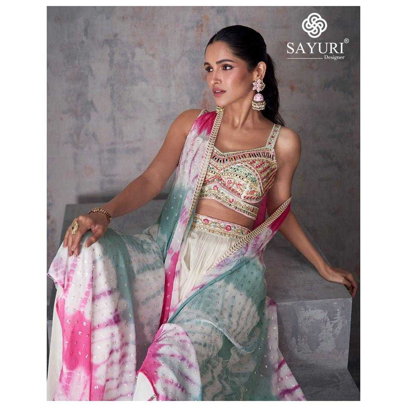 Sayuri Kashvi Real Georgette Fancy Partywear Stylish Kurti Collection
