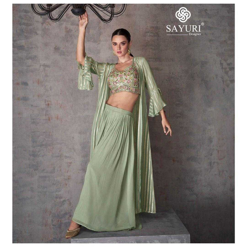 Sayuri Kashvi Real Georgette Fancy Partywear Stylish Kurti Collection