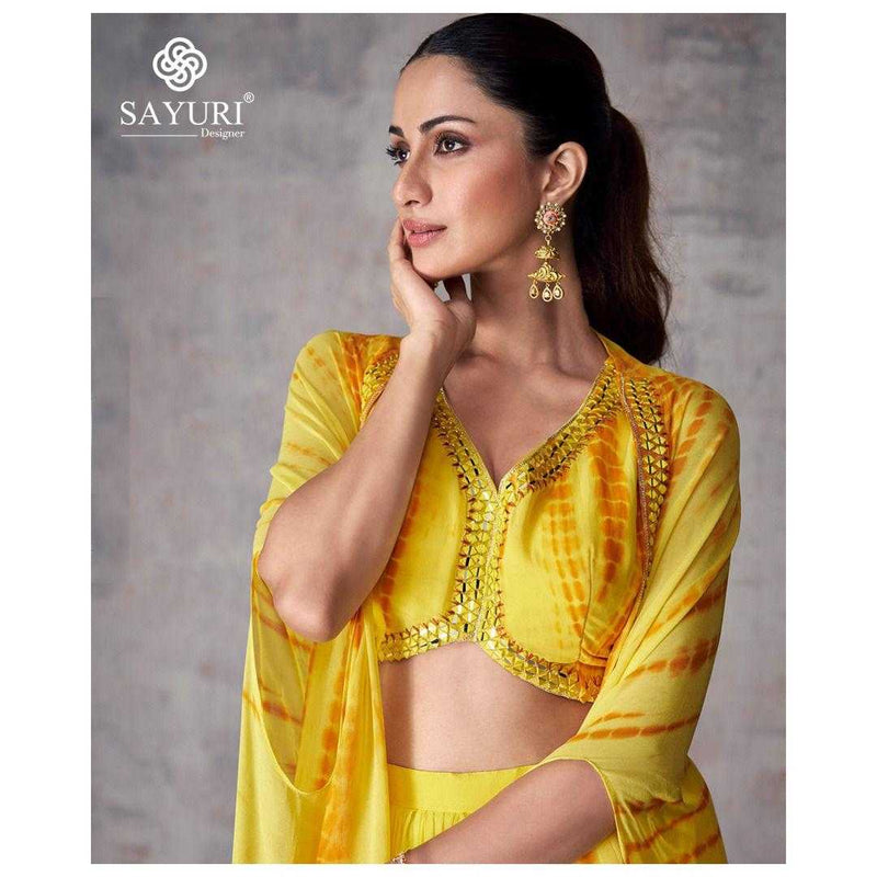 Sayuri Kashvi Real Georgette Fancy Partywear Stylish Kurti Collection