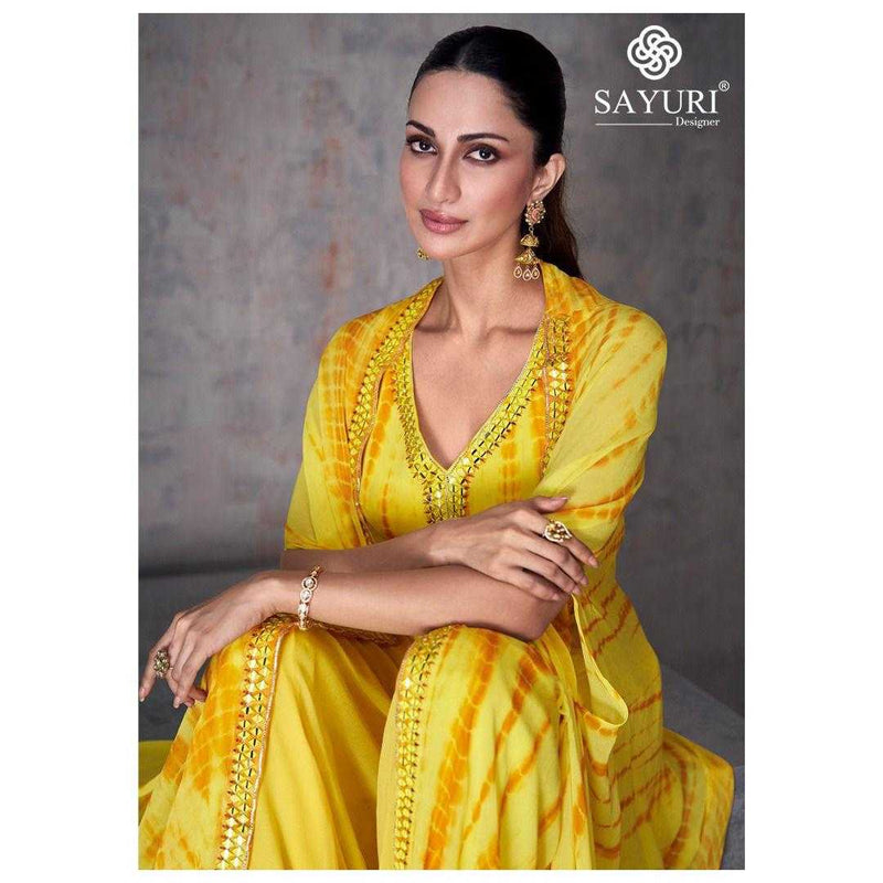 Sayuri Kashvi Real Georgette Fancy Partywear Stylish Kurti Collection