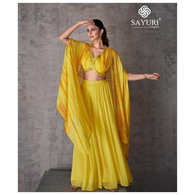 Sayuri Kashvi Real Georgette Fancy Partywear Stylish Kurti Collection