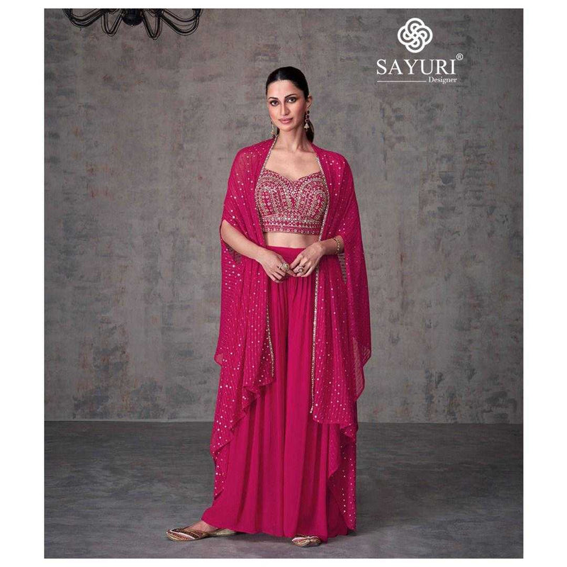 Sayuri Kashvi Real Georgette Fancy Partywear Stylish Kurti Collection