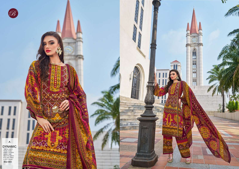 Belliza Designer Studio Shaheen Vol 8 Viscose Rayon Handwork Salwar Suit