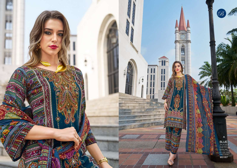 Belliza Designer Studio Shaheen Vol 8 Viscose Rayon Handwork Salwar Suit