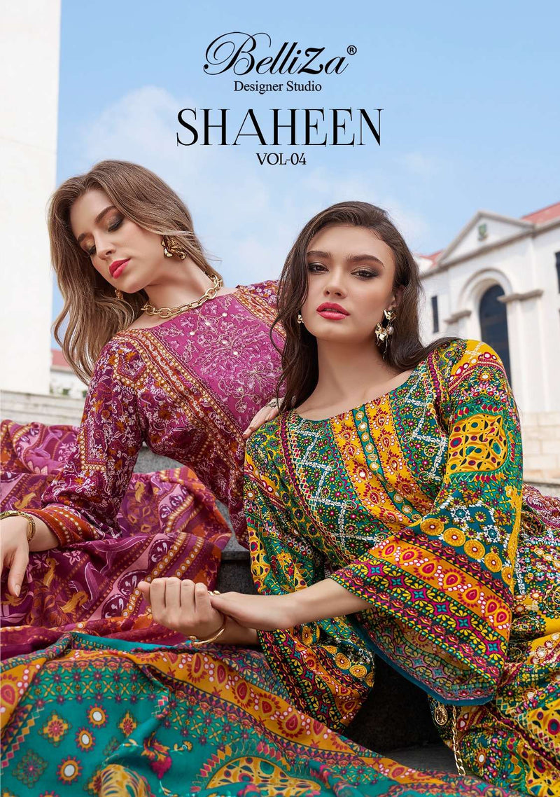 Belliza Designer Studio Shaheen Vol 8 Viscose Rayon Handwork Salwar Suit
