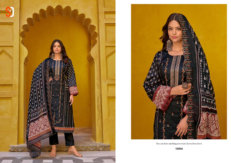 Sharaddha Designer Bin Saeed Lawn Collection Vol 10 Cotton With Self Embroidery  Suit