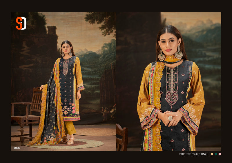 Shraddha Designer Bin Saeed Vol 7 Pure Cotton Self Embroidered Work Salwar Suit