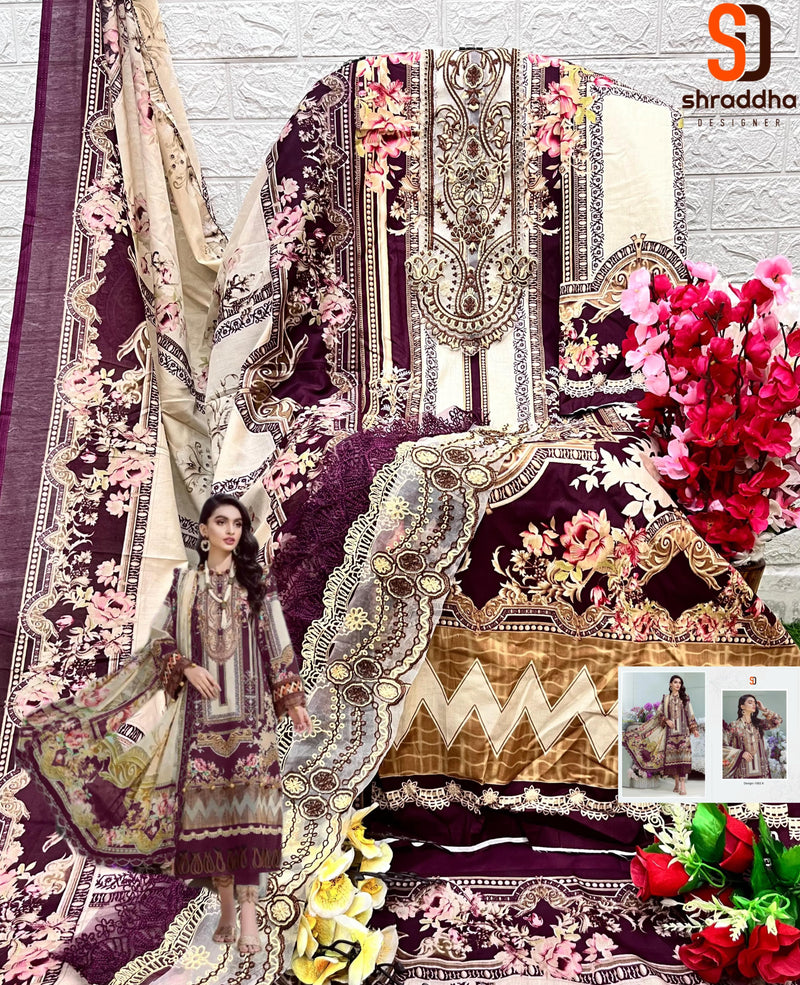Shraddha Designer Bliss Vol 3 Lawn Cotton Embroidery Work Salwar Suit
