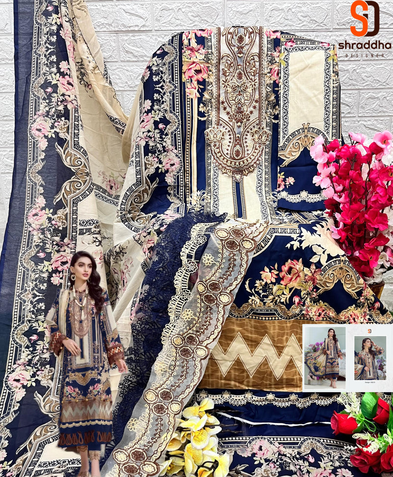 Shraddha Designer Bliss Vol 3 Lawn Cotton Embroidery Work Salwar Suit