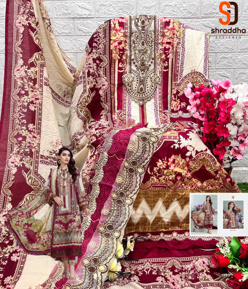 Shraddha Designer Bliss Vol 3 Lawn Cotton Embroidery Work Salwar Suit