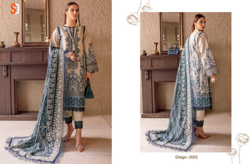 Shraddha Designer Chevron Vol 3 Lawn Cotton Printed Self Embroidered Salwar Suit