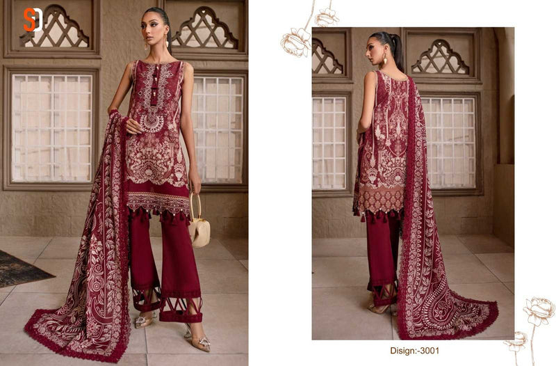 Shraddha Designer Chevron Vol 3 Lawn Cotton Printed Self Embroidered Salwar Suit