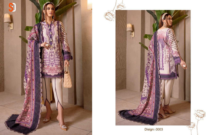 Shraddha Designer Chevron Vol 3 Lawn Cotton Printed Self Embroidered Salwar Suit