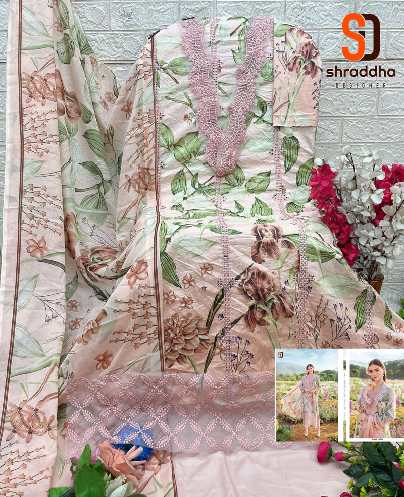 Shraddha Designer Maria B Chikenkari Cotton Collection Vol 19 Embroidered Salwar Suit