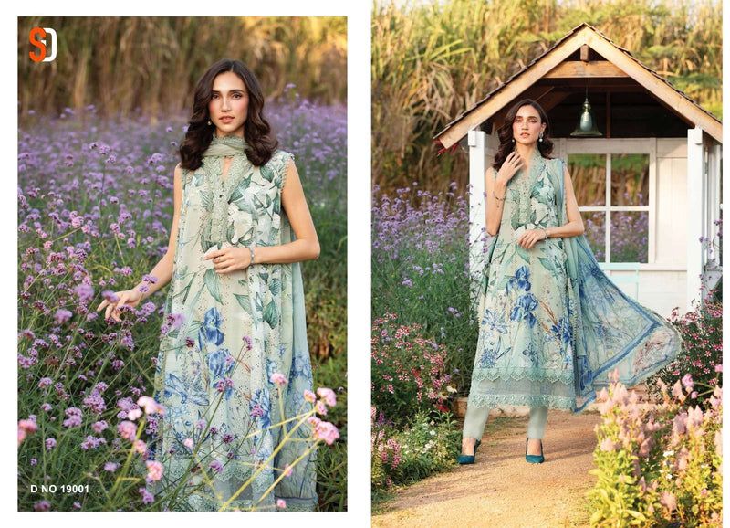 Shraddha Designer Maria B Chikenkari Cotton Collection Vol 19 Embroidered Salwar Suit