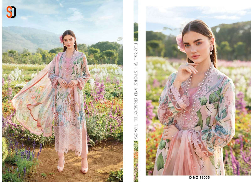 Shraddha Designer Maria B Chikenkari Cotton Collection Vol 19 Embroidered Salwar Suit