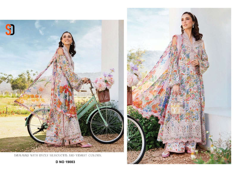 Shraddha Designer Maria B Chikenkari Cotton Collection Vol 19 Embroidered Salwar Suit