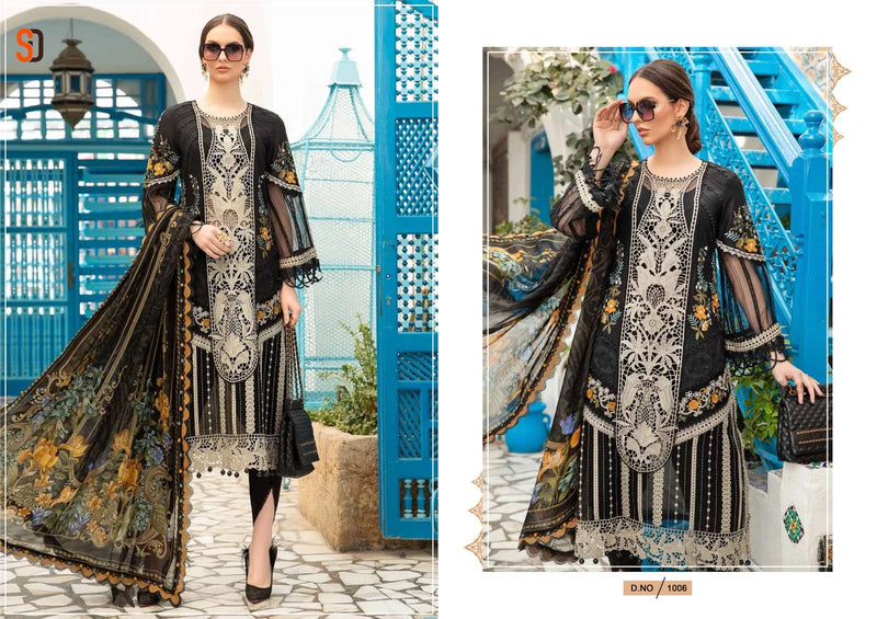 Shraddha Designer Maria B Lawn Vol 1 Nx Pure Cotton Embroidered Chikan Work Suit