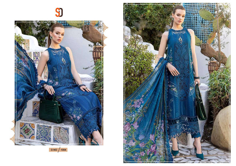 Shraddha Designer Maria B Lawn Vol 1 Nx Pure Cotton Embroidered Chikan Work Suit