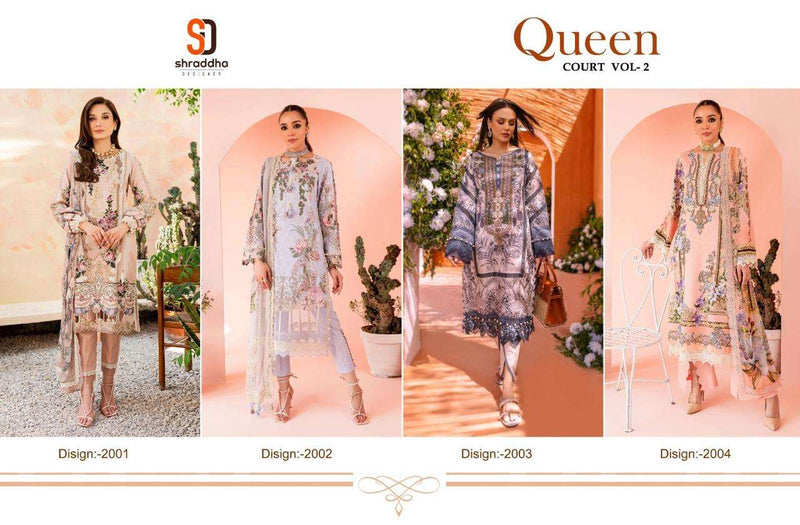 Shraddha Designer Queen Court Vol 2 Pure Lawn Cotton Embroidered Salwar Suit
