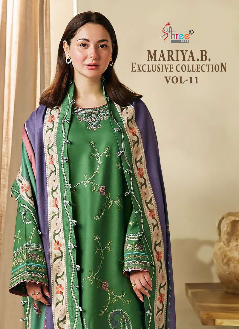 Shree Fab Maria B Exclusive Collection Vol 11 Cotton With Heavy Self Embroidery Salwar Kameez