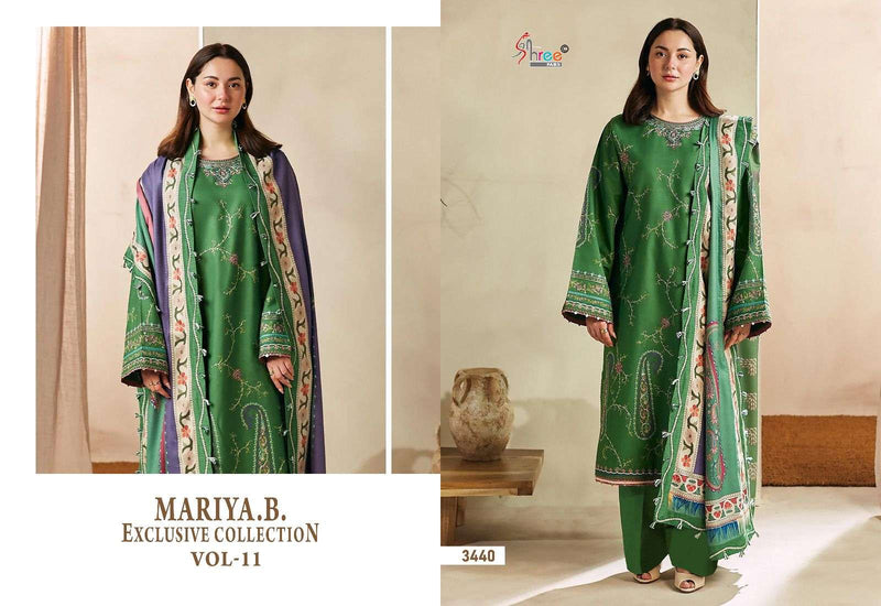 Shree Fab Maria B Exclusive Collection Vol 11 Cotton With Heavy Self Embroidery Salwar Kameez