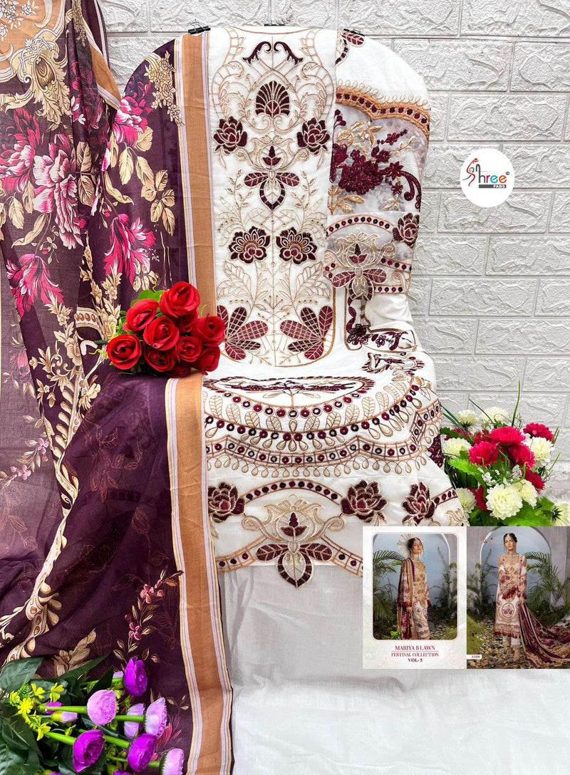 Shree Fab Mariya B Lawn Festival Collection Vol 5 Lawn Cotton With Heavy Embrodery Designer Suit